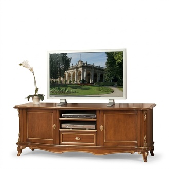 tv Sideboard RTV Living Room Design Shelf Brown Wood Shelves Lowboard Italy
