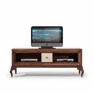 TV stand rtv lowboard sideboard table wood living room brown furniture
