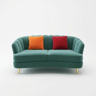 Two seater sofa 2 seater design sofas upholstery modern seat fabric textile couch !