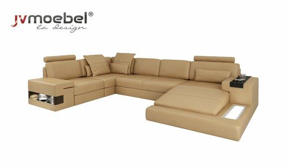 Corner Sofa U-Form Sofa Living Landscape Upholstery Bed Function Design Modern New