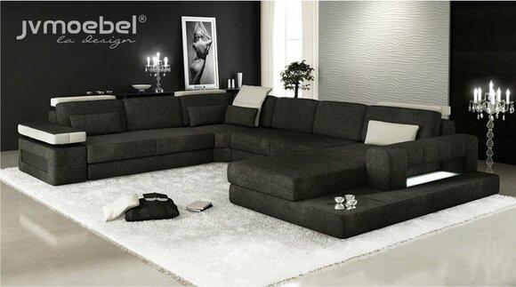 Corner Sofa Couch FabricLeather Upholstery Corner Sofa U Shape New
