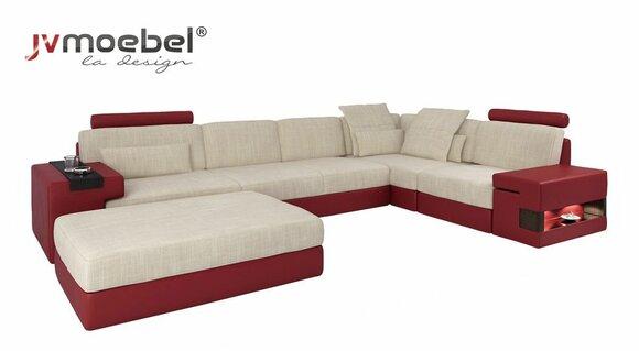 Modern Sofa Corner Set L Shape Upholstered Sofas Couches Stools Living Furniture