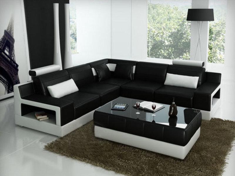 Leather sofa corner sofa designer sofa living landscape bed function ULM II