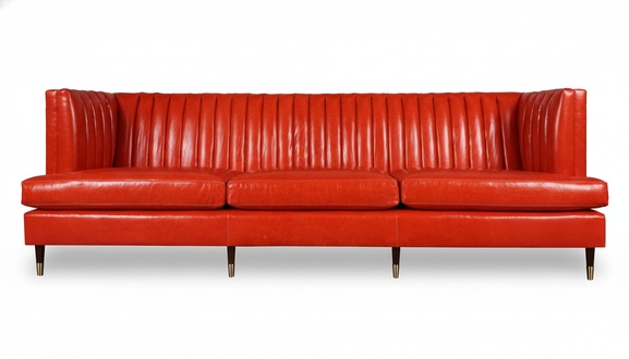 Design leather sofa club & lounge – comfortable upholstered bench seat