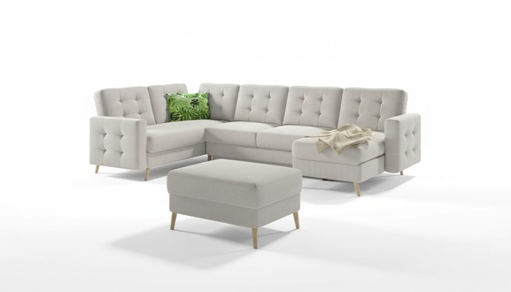 U-Shaped Couch Living Area Corner Sofa Set Modern Design Sofa Textile Fabric New