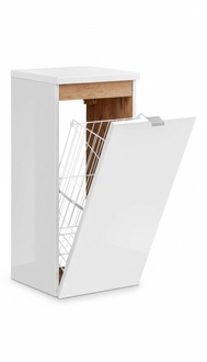 Universal wall cabinet closet bathroom furniture with a laundry basket bathroom furniture