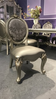 Baroque style made of real wooden dining room 1x-chair soft seat