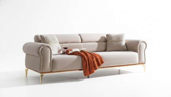 Upholstered couch three-seater sofa upholstered furniture seating furniture upholstered furniture