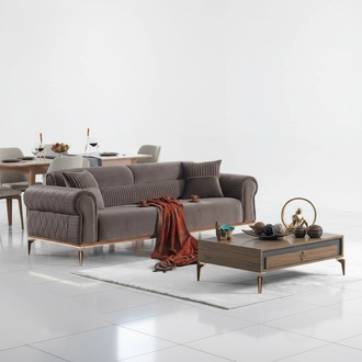 Upholstered couch three-seater sofa upholstered furniture seating furniture