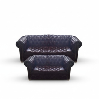 Upholstered furniture brown upholstery leather living room sofas set luxury furnishings