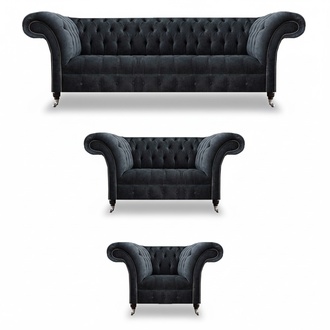 Upholstered furniture Luxury designer sofas Complete 3-piece living room sofa set