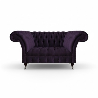 Upholstered furniture two-seater sofa couch living room design Chesterfield