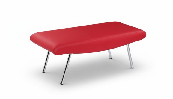 Cushioned stool stool luxury modern furniture footstool leather stool red