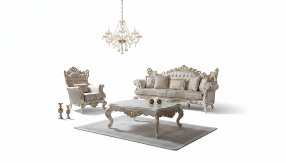 Upholstered sofa Complete sofa set Sofa set Beige Fabric sofa