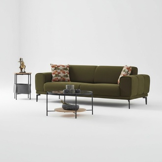 Upholstered Sofa Three-Seater Sofa 3-Seater Fabric Sofa Couch Green Luxury Sofas