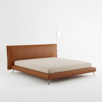 Upholstery Double Beds Metal Design Luxury Bed Bedroom Italian Leather