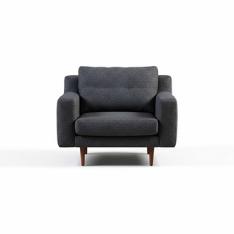 Upholstery Gray 1 Seater Living Room Furniture Stylish Armchair Modern Seat