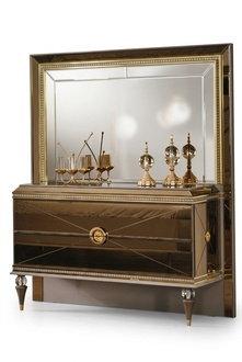 Dressing Table Vanity Table Dressing Table Dressing Table Gold Wood Luxury