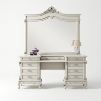 Dressing table mirror complete chest of drawers bedroom 2 parts. Console New
