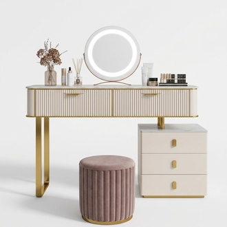 Dressing table mirror luxury console chest of drawers bedroom console table