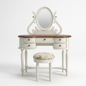 Dressing Table Mirror Stool Complete Dresser Bedroom Country Furniture Console