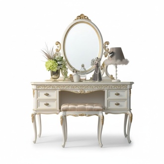 Dressing table mirror stool complete set white chest of drawers bedroom new
