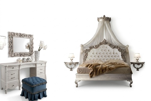 Dressing Table + Mirror + Stool Noble Dresser Bedroom Chest of Drawers Baroque Rococo