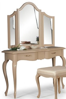 Dressing Table with Mirror Bedroom Furniture Design Bedside Table Stool 2pcs.