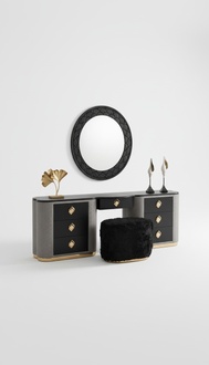 New Dressing Table Set Console Mirror Bedroom Furniture Design Stool