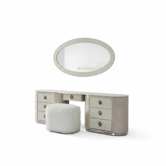 Dressing Table Set Console Mirror Bedroom Furniture Stool