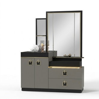 Dressing table with mirror Console Dressers Wood Modern Bedroom