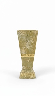 Decorative flower vase in antique greek style with natural obsolescence 37cm height