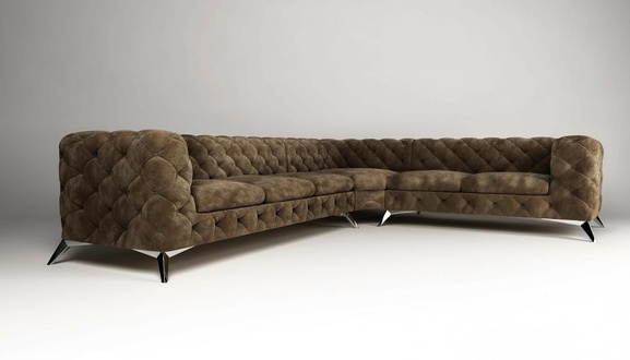 Velvet Corner Sofa Chesterfield Sofa Upholstered Set Couch Living Landscape Lform Design