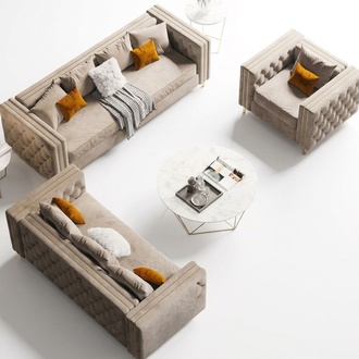 Velvet Living Landscape Relax Seat Design Couch Lounge Sofas Sofa 3 seater 233 cm