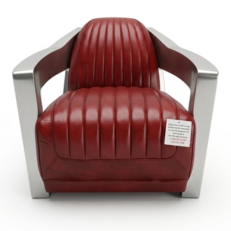Vintage Leather Armchair Red Real Leather Retro Armchair Design Club Armchair aviator furniture