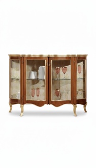 Display cabinet Glass chest of drawers sideboard Italian furniture