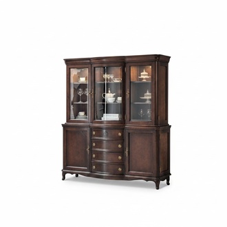 Wall cabinet noble sideboard wood baroque style buffet display cabinet new high gloss