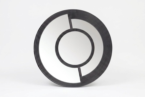 Wall Mirror Round Mirror Decorative Modern Design Living Room Black