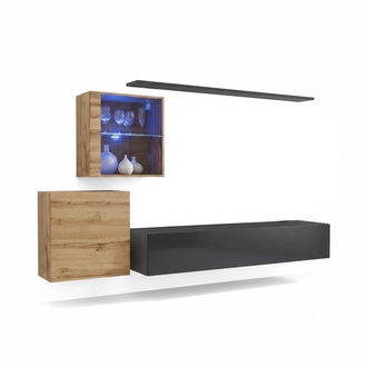 Wall Shelf Complete Set Designer Living Room Furniture Luxury Furniture Wood Furnishings
