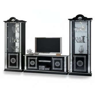 Living Wall Living Room Set Display Cabinet Chest of Drawers Wall Shelf Display Cabinets Living Walls 3 Piece Set