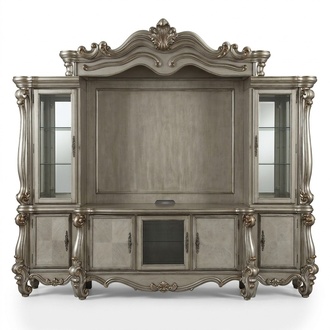 Wall Unit TV Wall Living Room Cabinet Carved Furniture Shelf Classic New