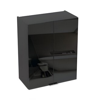 Bathroom wall cabinet bathroom wall-mounted cabinet black bathroom furniture