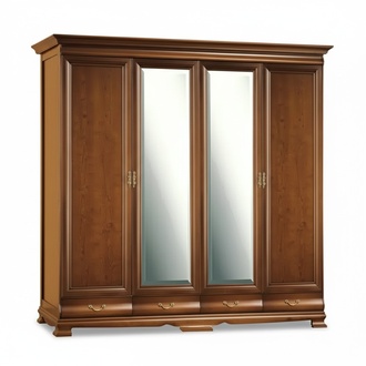 Wardrobe Bedroom Cupboard Brown Colour Baroque Rococo Wardrobes