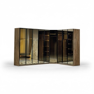 Wardrobe Bedroom Corner Wardrobe Cabinet Glass Cabinet Modern Loft