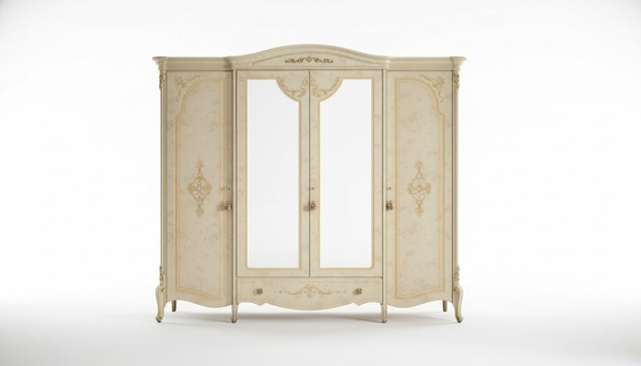 Wardrobe Cupboard Baroque Style Furniture Classic Bedroom Wardrobes Wood