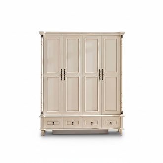 Closet Cabinet Baroque Style Wood Furniture Classic Bedroom Closets