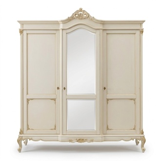 Wardrobe closet bedroom wardrobe Real wood baroque Italian furniture new