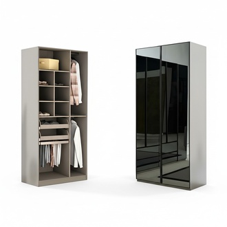 Wardrobe Cupboard Multipurpose Wardrobe Grey Material Wood Wardrobes