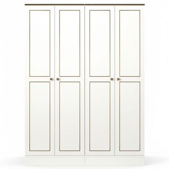 Wardrobe Closet Wall Cabinet Coat Rack Bedroom Modern White 140cm