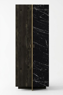 Wardrobe Bedroom Modern Furniture Black Wood Luxury Design